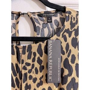 🖤Banana Republic Cheetah Print Long Sleeve Blouse NEW w/ Tags (NWT) Size L🖤